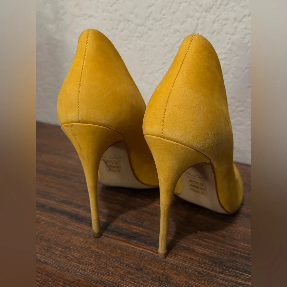 Aldo Mustard Yellow Pointed-Toe High Heels 8.5 womens heels